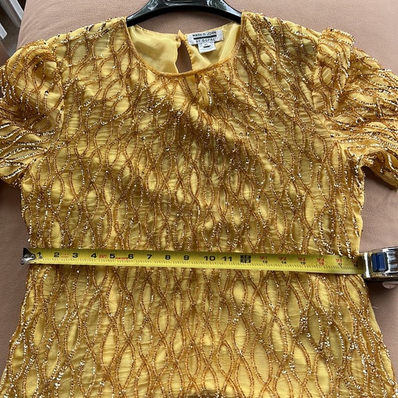 Vintage, Gold sequin blouse-XL. Gorgeous! - Picture 9 of 11